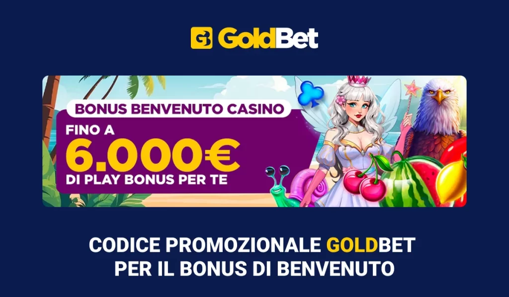 Codice promozionale di benvenuto GoldBet